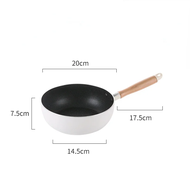 【AA NEW】 European Style Non-stick Frying Pan Wok Pan Ceramic Coating Surface Aluminum Wood Handle Pa