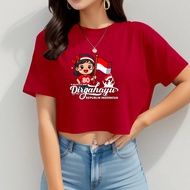 HR15 Independence Day Crop T-Shirt, Women's Distro Shirt, Trendy August 17th Top, Short Sleeve