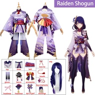 Raiden Shogun Cosplay Game Genshin Impact Raiden Shogun Beelzebul Cosplay Costume Anime Uniform Wig 