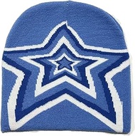 Y2k Beanies Star Graphic Crochet Hats for Women Men Cutecore Gyaru Grunge Clothes Alt Emo Accessorie