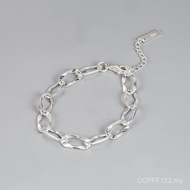 Sterling Silver Four Corners Classy Bracelet Student New Style S925 Press Long Female Dongdaemun Sim