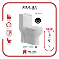 Mocha One Piece Water Closet WC Rimless Toilet Bowl MWC7601RL  S trap 10 Inch 250mm washdown flushin