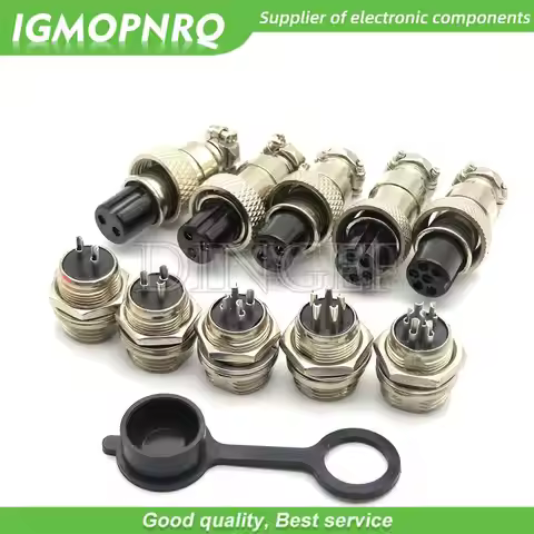 1Set/lot GX12 2/3/4/5/6/7 Pin Male + Female 12mm L88-93 Circular Aviation Socket Plug Wire Panel Con