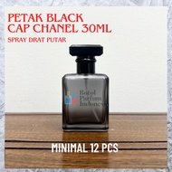 Chanel Black 30ML Glass Perfume Bottle Chanel Cap Swivel Drat Spray - 30ML GLASS EMPTY PERFUME BOTTL
