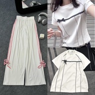 Baby tea bow shirt + bow pants Set