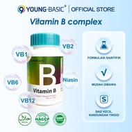 9YOUNG-BASIC Vitamin B Complex Tablets, 1 Bottle 100 Tablets, Supplement Vitamin B1, B2, B6, B12, Ni