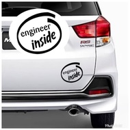Unique Cute Car Stickers Cutting Sticker Engineer Inside