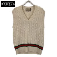 Gucci 681081 白色針織背心，M 碼 [二手]
