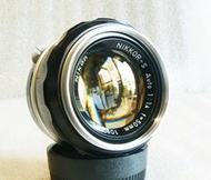 【悠悠山河】*收藏級* 鏡片透亮 初代白嘴 Nikon Nikkor-S.50mm F1.4 水晶光學玻璃 大光圈人像鏡