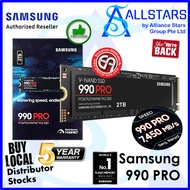 (ALLSTARS) Samsung 990 PRO 2TB NVME M.2 SSD (Read up to 7450MB/s, Write up to 6900MB/s) MZ-V9P2T0BW 