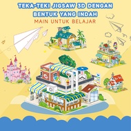 Educational puzzle toys foam house DIY house paper Miniature 3d Puzzle