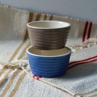 豎紋3.5吋陶瓷烤碗 蒸蛋盅 外貿陶瓷碗碟 烘培用具 布丁杯 舒芙蕾