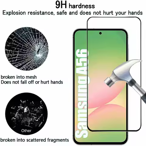 2/4PCS Cristal Templado For Samsung Galaxy A56 A55 A54 A53 Tempered Glass For Samsung A17 A27 A37 A5