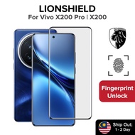 (MY) Lionshield Vivo X200 Pro / X200 5G Screen Protector Clear Tempered Glass - Fingerprint Unlock