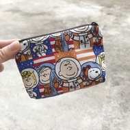 Canvas Coin Purse Key Case Card Case Wallet Short Clip Coin Case Portable Earphone Case