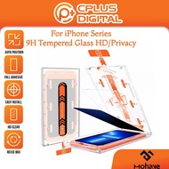 MOHAVE Auto Alignment HD/Privacy 9H Screen Protector Designed for iPhone 13,14 , 15 Pro Plus ProMax 