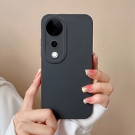 HP Vivo V40 5G Case - V40 Pro 5G Softcase BLACK MATTE CAMERA PROTECTION Case Casing Vivo V40 5Ghp - 