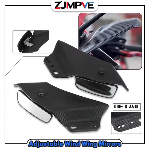 NEW For YZF R1 R3 R6 R6S R15 R25 R125 V2 V3 Motorcycle Rear Mirrors Adjustable Side Wing Spoiler Fai