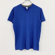 ARMANI COLLEZIONI Armani 短袖 V 領 T 卹，藍色，M 碼，古著。