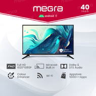 MEGRA 40 Inch TV FHD Android TV LED Television Smart TV Powered By Android 40" Full HD LED TV 40寸高清智