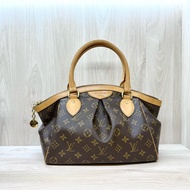 LV原花金釦拉鍊抓皺Tivoli PM水餃包M40143