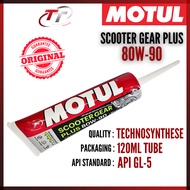 MOTUL SCOOTER GEAR PLUS 80W-90 Technosynthese SEMI SYNTHETIC GEAR OIL 80W90 120ML MINYAK TRANSMISSIO