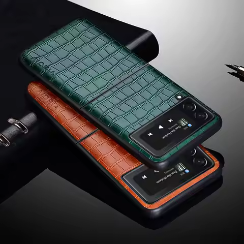 Luxury Crocodile Leather Case For Samsung Galaxy Z Flip 7 FE 6 5 4 3 5G Protective Back Cover for ga