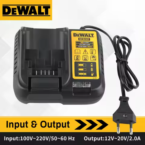 DEWALT DCB107 2A Dehydrated Lithium Battery Charger - 12V/20V MAX , Ideal for DEWALT DW089LG Laser L
