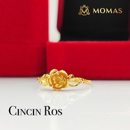 Cincin Bunga Ros Emas 916 Tulen Cincin Emas 916 Tulen Cincin Rose Flower 916 Cincin Bajet 916 Emas