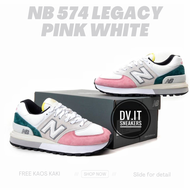 100% BNIB Sepatu Sneakers Wanita Women-New-Balance-574 Classic Legacy Pink WHite Green Size 36 - 42