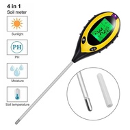 【READY STOCK】Soil PH Tester Soil Ph Meter Digital Tanah Ph Meter 4 In 1 Moisture Temperature Sunligh