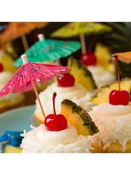 50入組烘焙松餅杯蛋糕杯,甜點托盤裝飾,小吃蛋糕水果挑選,3d蜂巢雞尾酒太陽傘,10cm迷你太陽傘裝飾,隨機顏色