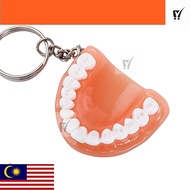 MC- Teeth Pendant Creative Dental Accessories Upper Jaw Teeth Shape Resin Teeth Keyring