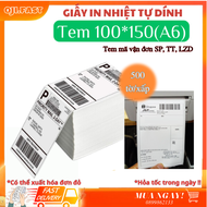 [1 xấp] DECAL tem nhiệt Tem VẬN ĐƠN A6 (100X150) - XẤP 500 TỜ giấy in mã vận đơn bán hàng onlinedán 