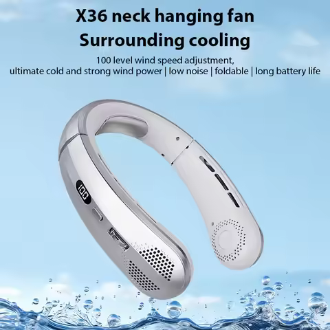 Hanging Neck Fan Portable Rechargeable Fan Outdoor Camping Sports Travel Bladeless Neckband Electric