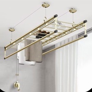 Balcony Lifting Clothes Hanger / drying rack / hanger dryer pole type laundry household balcony ceiling space saving / Elevating Drying Racks Balcony Hand-Cranking Double Pole Clot