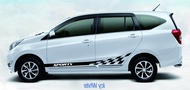 Stiker Mobil Calya Keren Hitam Putih Terbaru Lis Variasi Body Samping Sigra