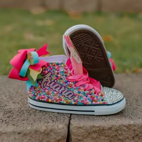 Dollbling Chritsmas Gift Junior Young Boys and Girls' Candyland Canvas Shoes Brand Lollipop Purim Ho