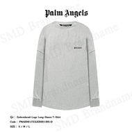 Palm Angels เสื้อแขนยาวคอกลม รุ่น Embroidered-logo long-sleeve T-shirt Code: PMAB001F23JER0010810