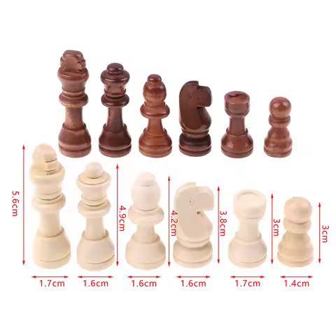 [SH]32Pcs/Set 2.2 Inch Wooden Chess Pieces International Word Chess Game Chess Piece Entertainment A