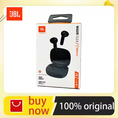 Original JBL WAVE FLEX Wireless Bluetooth In-Ear Headphones Noise Canceling Sports Waterproof Subwoo