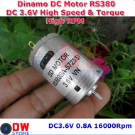 Dinamo DC Motor RS380 RS 380 3.6V High RPM Speed High Torque