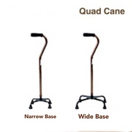 Quad Cane Walking Stick Anti Slip (Wide/Narrow)