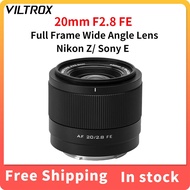 VILTROX 20mm F2.8 Full Frame Ultra Wide Angle Auto Focus VLOG Lens For Sony ZV-E1 A7RV ZV-E10 A7C FX