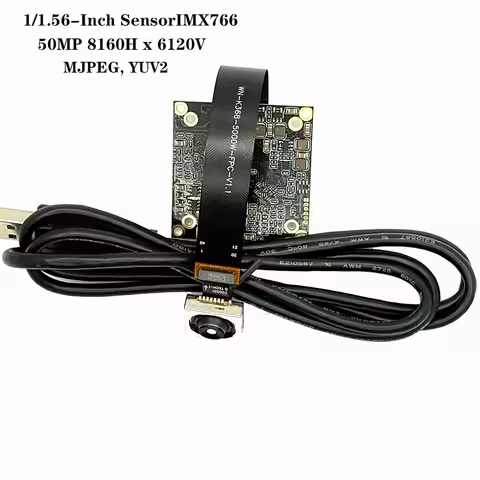 HD 50MP IMX766 USB camera module 8160Hx6120V PCB+FPC Plug and play PDAF Used for scanning files