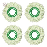 4 Pack  Mop Replacement Head for    Mop System, Large Microfiber Round  Mop Refills Head