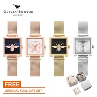 Fast shipping Original Olivia Burton English  Rose Gold Women Ladies Watch SQUARE WATCH OB16AM96 OB1