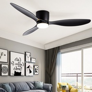 BC LED Ceiling Fan Light Bedroom Restaurant With Remote Control 42 Inch 3 Color White Black Dimmable / Three Blade