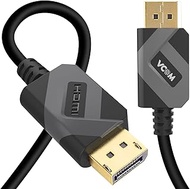 VCOM 8K DisplayPort Cable 1.4V, DP to DP Cord (8K@60Hz, 4K@144Hz) with Gold-Plated Connector, Bi-Directional Cable Support 32.4Gbps, FreeSync, G-Sync for Laptop/PC/Gaming Monitor/TV (6.6ft/2m)(6.6ft)