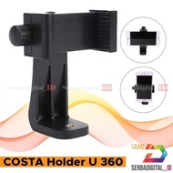 COSTA Holder U 360 smartphone Tripod Mount Clip Hadphone Black Handphone by Blezzystore